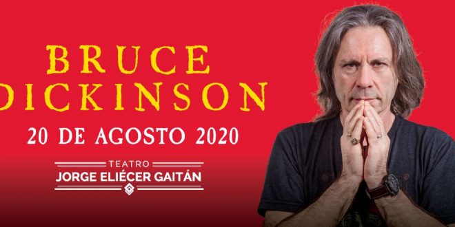 Bruce Dickinson llegará a Bogotá con su autobiografía en el 2020