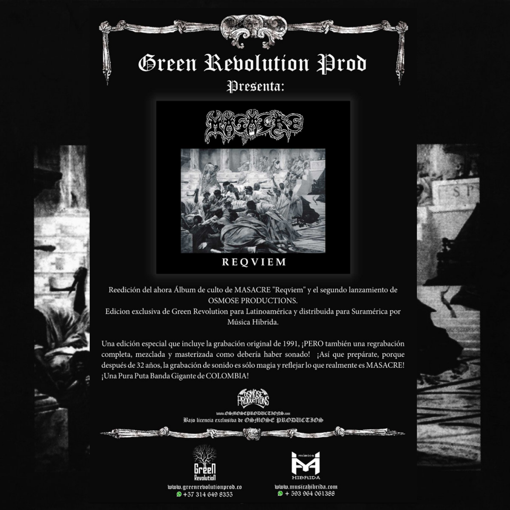REEDICIÓN DE REQUIEM DE MASACRE POR GREEN REVOLUTION - Metal Live