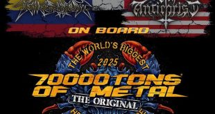 Una vez más, Colombia presente en el 70000 Tons of Metal 2025