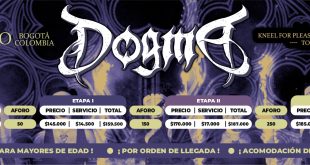 BOGOTÁ, EL RITO SE ACERCA, DOGMA en Bogotá 20 de Mayo