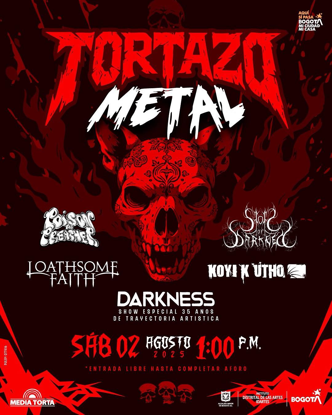 TORTAZO METAL  2 de agosto en la Media Torta de Bogotá